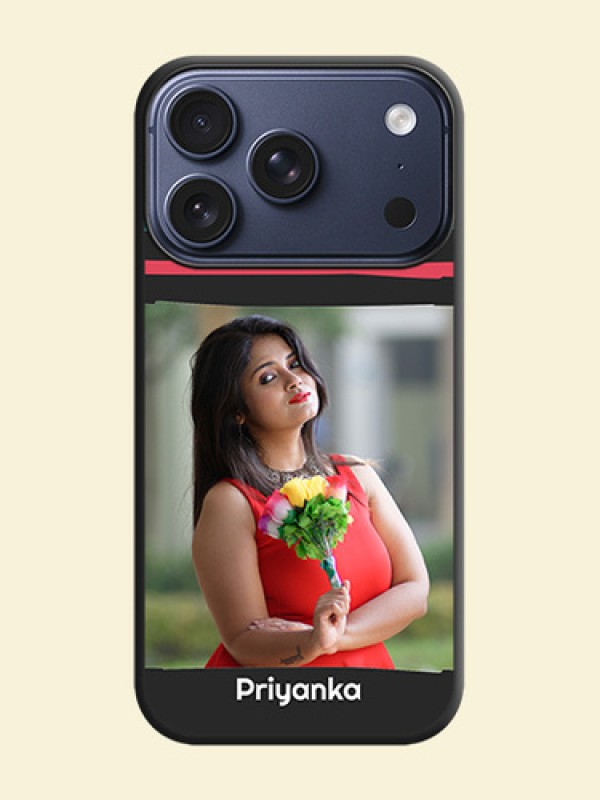 Multicolor Lines with Image On Space Black Custom Soft Matte Mobile Back Cover - Apple iPhone 18 Pro