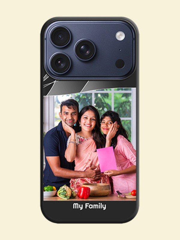 Mixed Wave Lines on Photo On Space Black Custom Soft Matte Mobile Back Cover - Apple iPhone 18 Pro