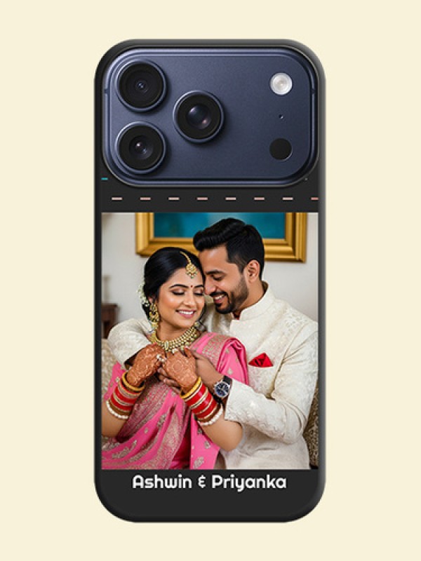 Line Pattern Design with Text On Space Black Custom Soft Matte Mobile Back Cover - Apple iPhone 18 Pro