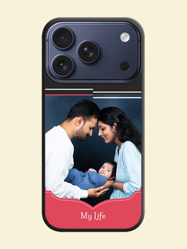 Classic Plain Design with Name On Space Black Custom Soft Matte Mobile Back Cover - Apple iPhone 18 Pro