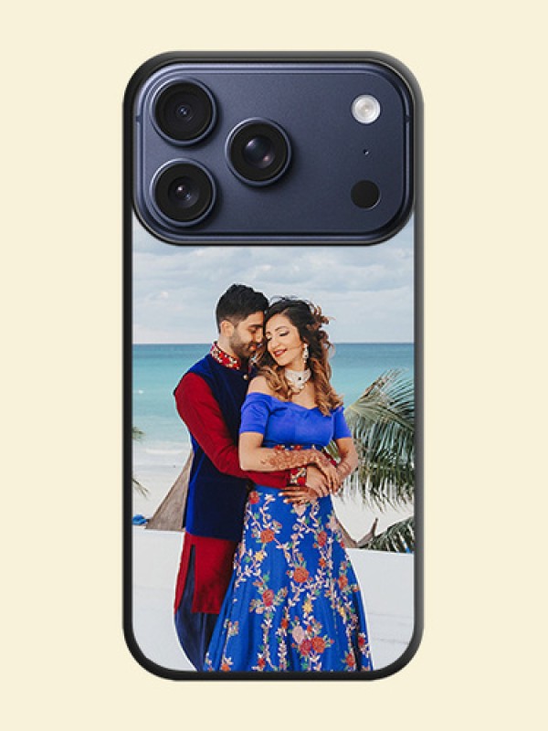 Full Single Pic Upload On Space Black Custom Soft Matte Mobile Back Cover - Apple iPhone 18 Pro