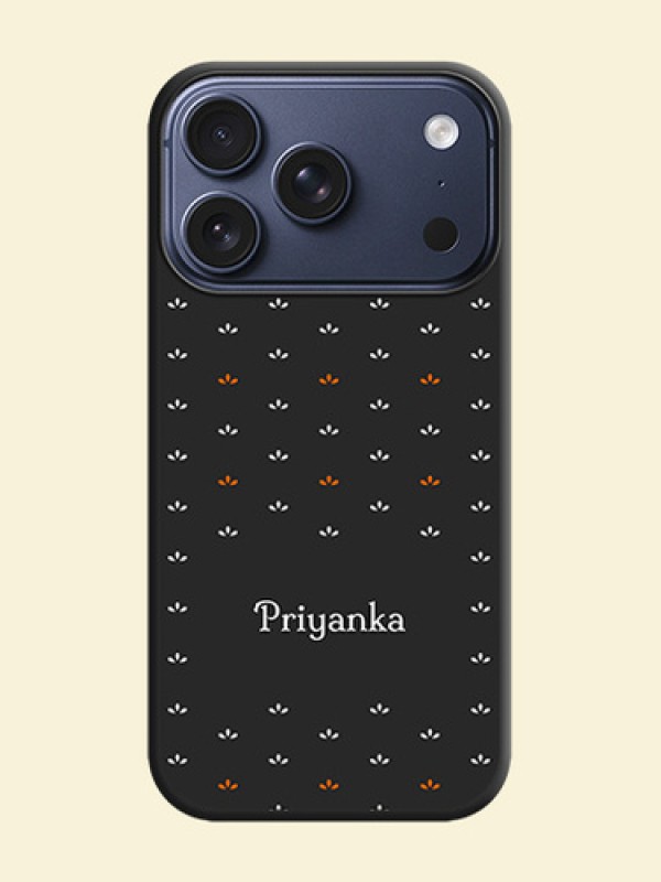 Simple Pattern With Custom Text On Space Black Custom Soft Matte Mobile Back Cover - Apple iPhone 18 Pro