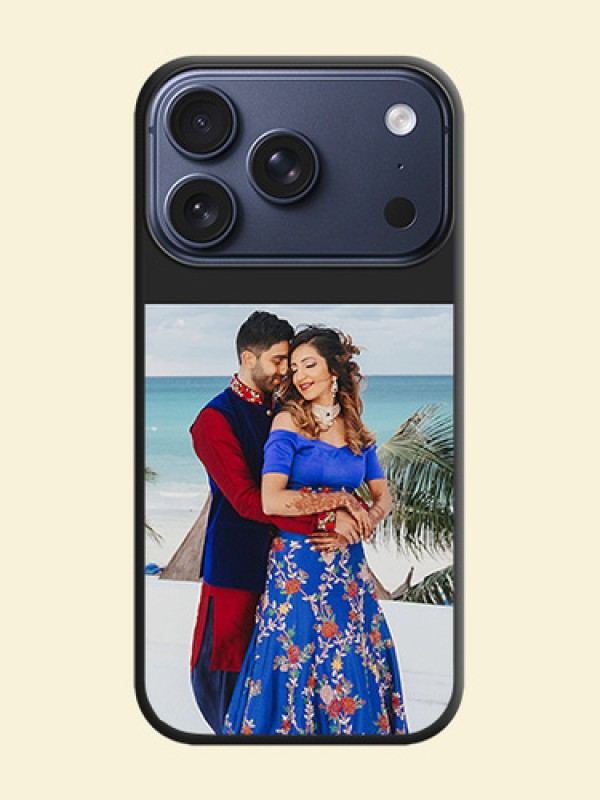 Image Upload With Space Black Color On Custom Soft Matte Mobile Back Cover - Apple iPhone 18 Pro