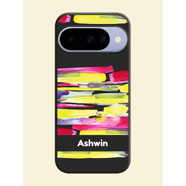 Brush Coloured On Space Black Custom Soft Matte Mobile Back Cover - Google Pixel 10 5G