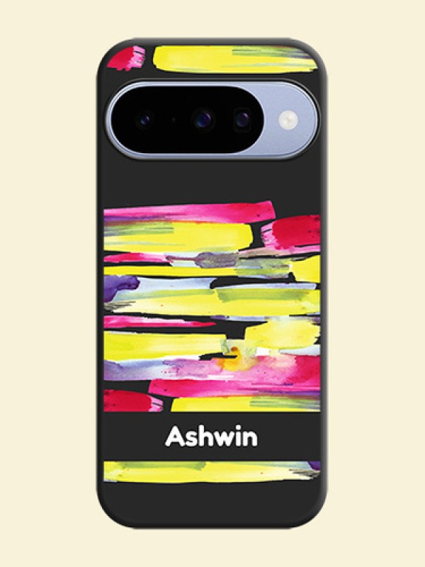 Brush Coloured On Space Black Custom Soft Matte Mobile Back Cover - Google Pixel 10 5G