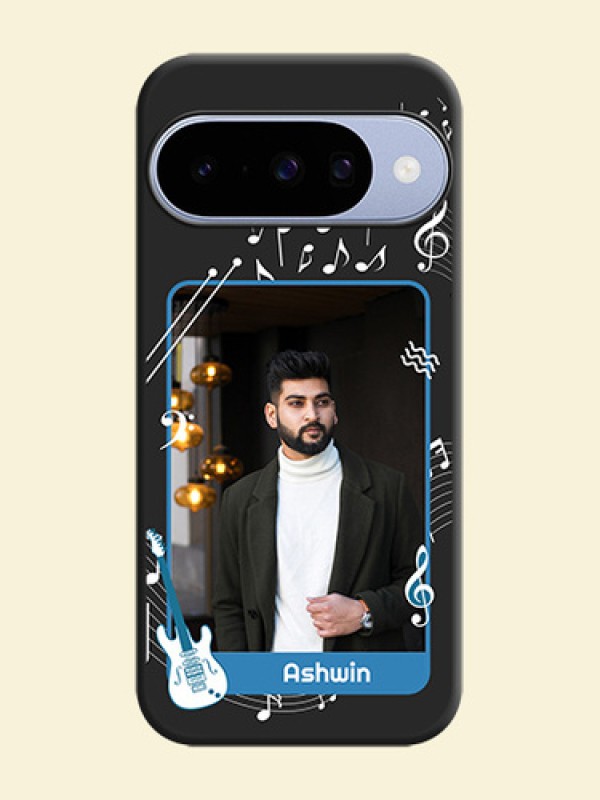 Musical Theme Design with Text on Photo On Space Black Custom Soft Matte Mobile Back Cover - Google Pixel 10 5G
