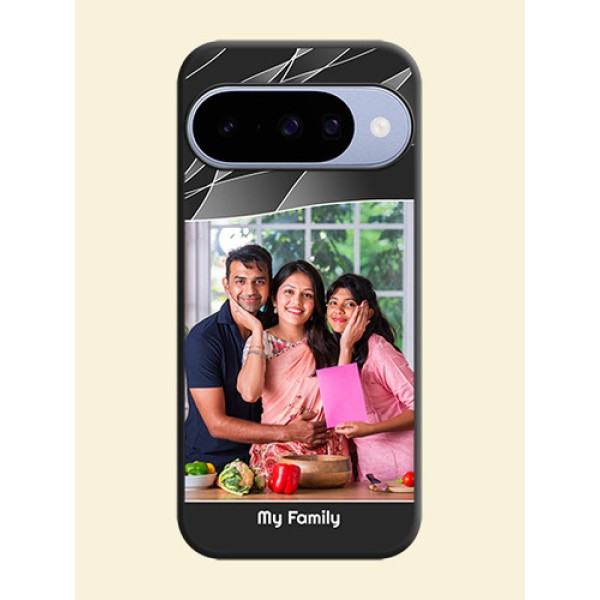 Mixed Wave Lines on Photo On Space Black Custom Soft Matte Mobile Back Cover - Google Pixel 10 5G