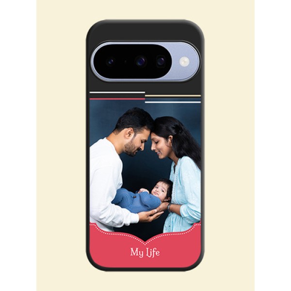 Classic Plain Design with Name On Space Black Custom Soft Matte Mobile Back Cover - Google Pixel 10 5G