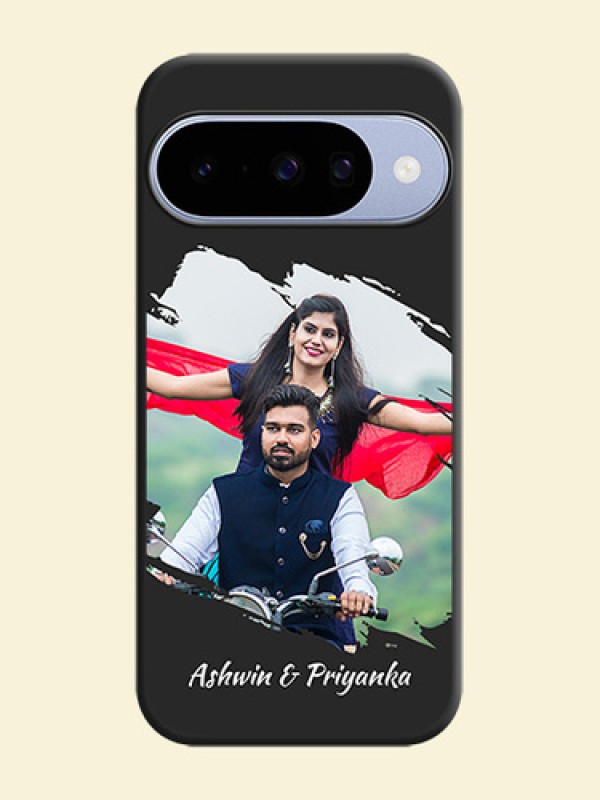 Grunge Brush Strokes on Photo On Space Black Custom Soft Matte Mobile Back Cover - Google Pixel 10 5G