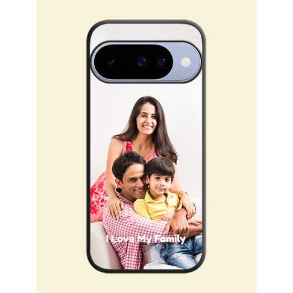 Full Single Pic Upload With Text On Space Black Custom Soft Matte Mobile Back Cover - Google Pixel 10 5G