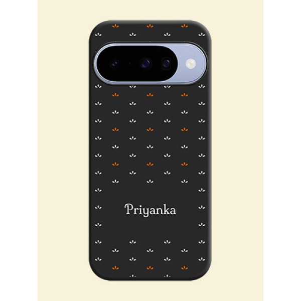 Simple Pattern With Custom Text On Space Black Custom Soft Matte Mobile Back Cover - Google Pixel 10 5G