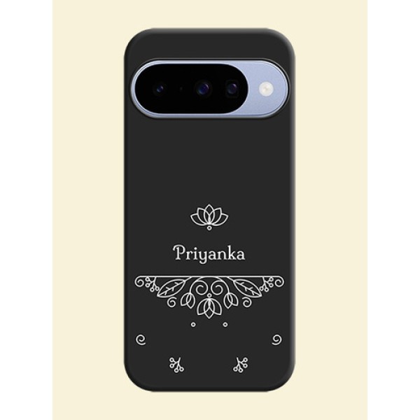 Lotus Garden Custom Text On Space Black Custom Soft Matte Mobile Back Cover - Google Pixel 10 5G