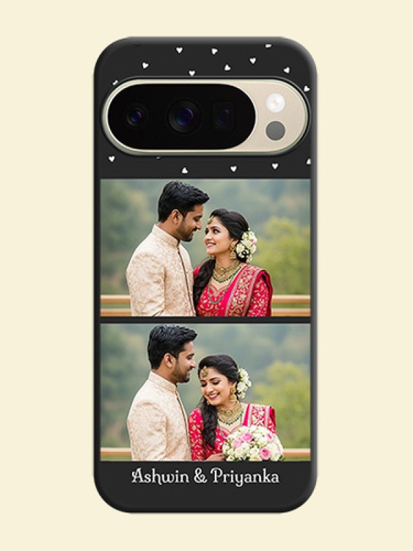 Miniature Love Symbols with Name On Space Black Custom Soft Matte Mobile Back Cover - Google Pixel 10 Pro 5G