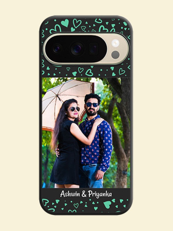 Sea Green Indefinite Love Pattern on Photo On Space Black Custom Soft Matte Mobile Back Cover - Google Pixel 10 Pro 5G