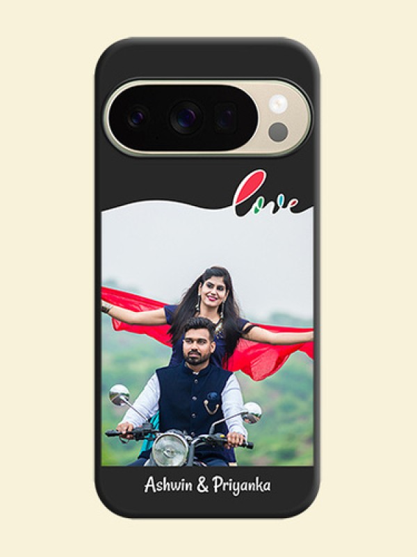 Fall in Love Pattern with Picture on Photo On Space Black Custom Soft Matte Mobile Back Cover - Google Pixel 10 Pro 5G