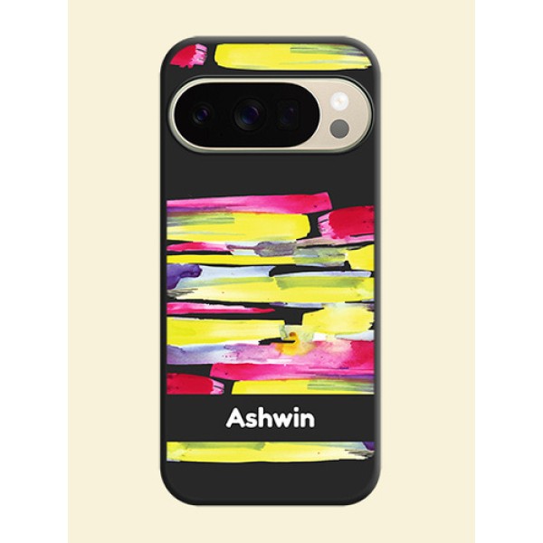 Brush Coloured On Space Black Custom Soft Matte Mobile Back Cover - Google Pixel 10 Pro 5G