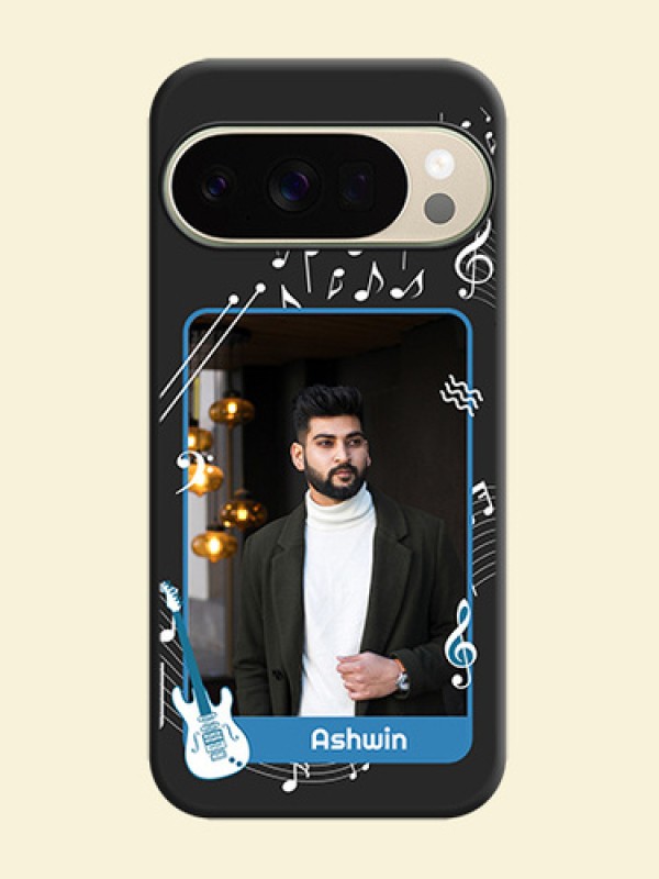 Musical Theme Design with Text on Photo On Space Black Custom Soft Matte Mobile Back Cover - Google Pixel 10 Pro 5G