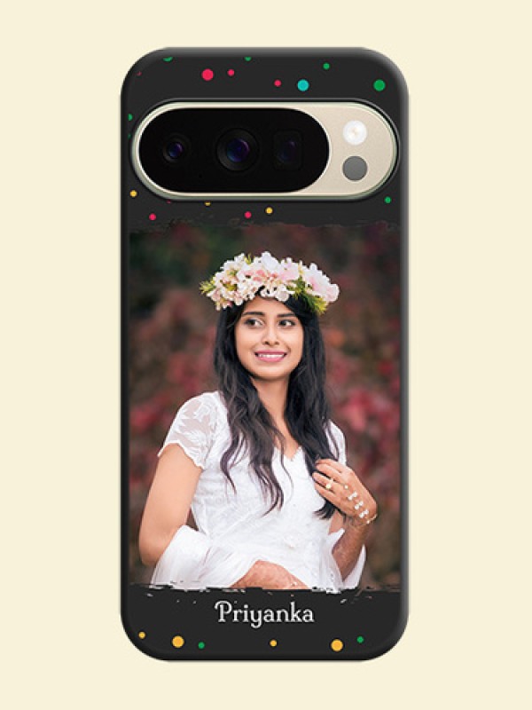 Multicolor Dotted Pattern with Text On Space Black Custom Soft Matte Mobile Back Cover - Google Pixel 10 Pro 5G
