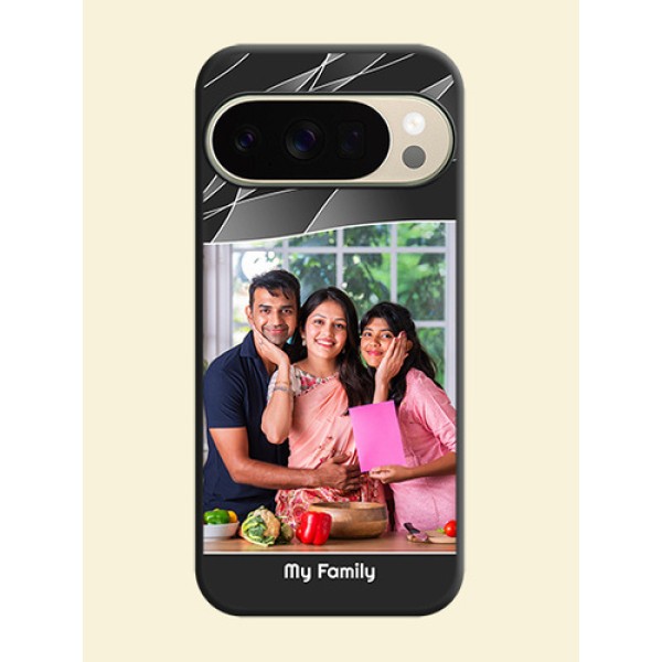 Mixed Wave Lines on Photo On Space Black Custom Soft Matte Mobile Back Cover - Google Pixel 10 Pro 5G