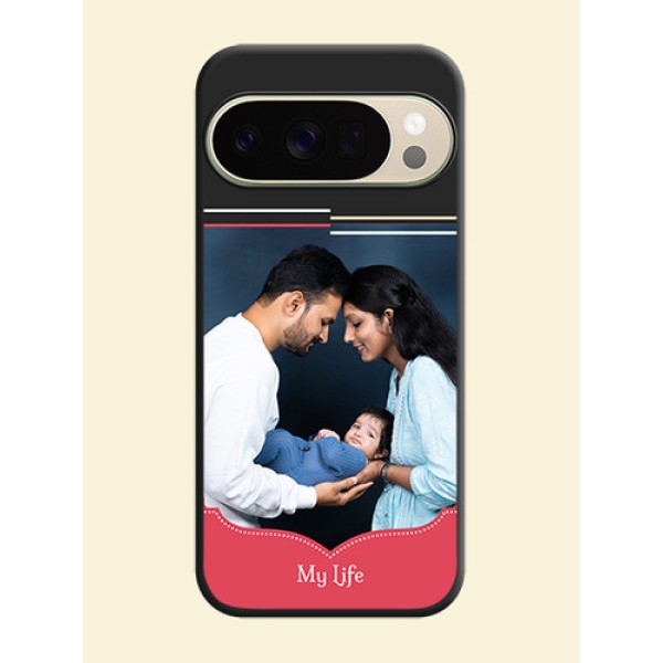 Classic Plain Design with Name On Space Black Custom Soft Matte Mobile Back Cover - Google Pixel 10 Pro 5G