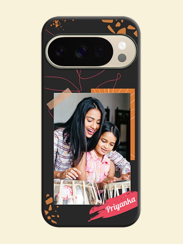 Orange Photo Frame On Space Black Custom Soft Matte Mobile Back Cover - Google Pixel 10 Pro 5G