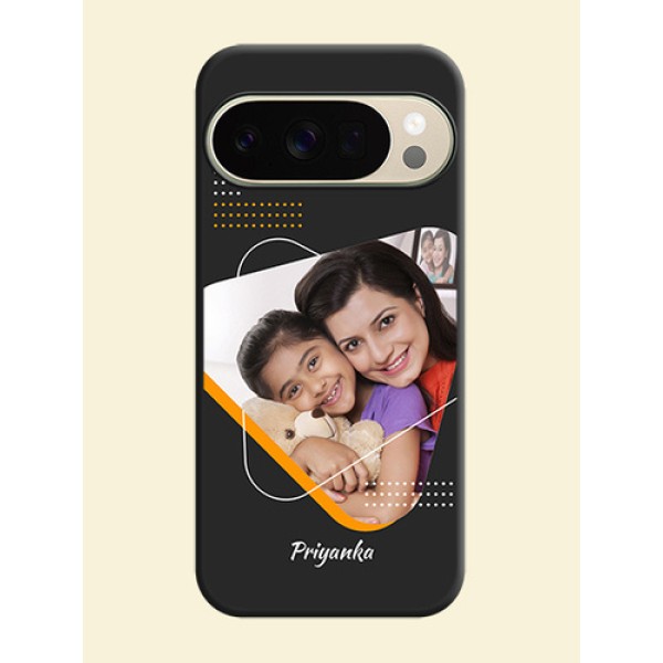 Yellow Triangle on Photo On Space Black Custom Soft Matte Mobile Back Cover - Google Pixel 10 Pro 5G