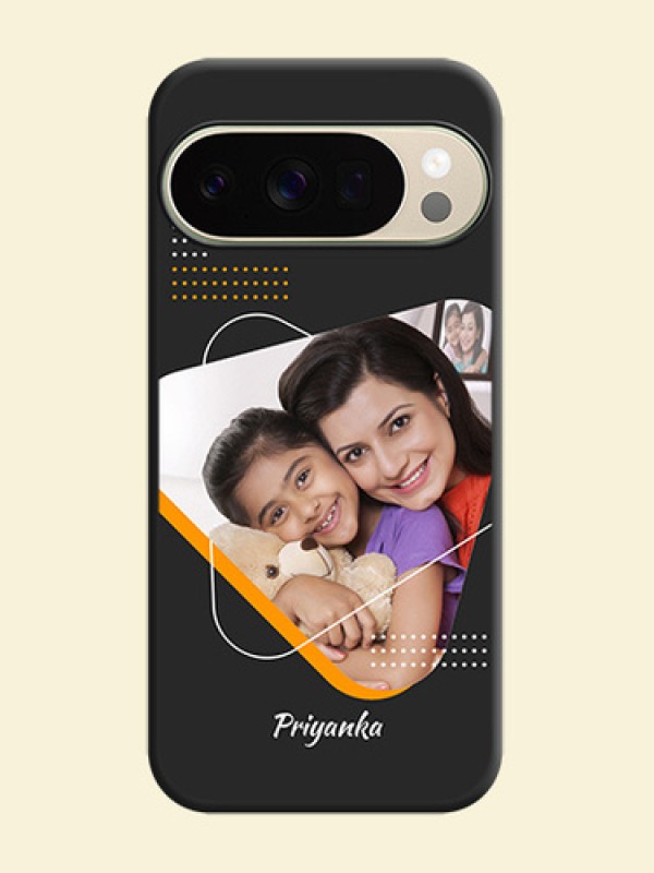 Yellow Triangle on Photo On Space Black Custom Soft Matte Mobile Back Cover - Google Pixel 10 Pro 5G