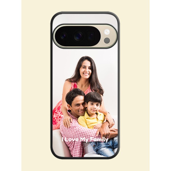 Full Single Pic Upload With Text On Space Black Custom Soft Matte Mobile Back Cover - Google Pixel 10 Pro 5G