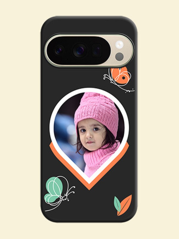 Upload Pic With Simple Butterly Design On Space Black Custom Soft Matte Mobile Back Cover - Google Pixel 10 Pro 5G