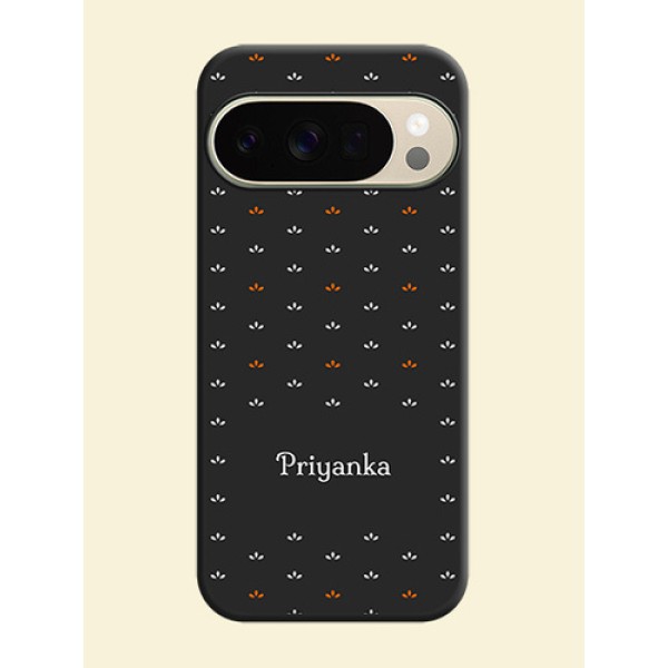 Simple Pattern With Custom Text On Space Black Custom Soft Matte Mobile Back Cover - Google Pixel 10 Pro 5G