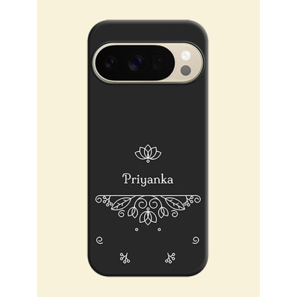 Lotus Garden Custom Text On Space Black Custom Soft Matte Mobile Back Cover - Google Pixel 10 Pro 5G
