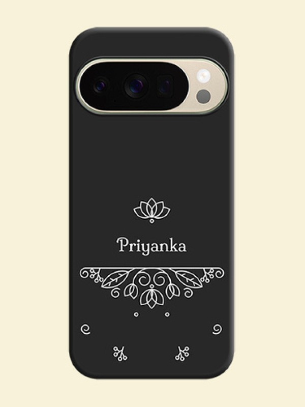 Lotus Garden Custom Text On Space Black Custom Soft Matte Mobile Back Cover - Google Pixel 10 Pro 5G