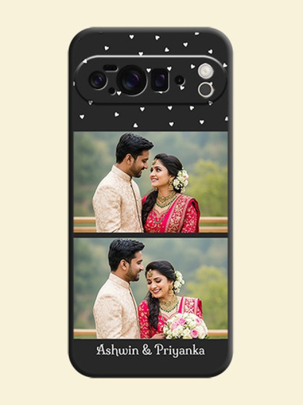 Miniature Love Symbols with Name On Space Black Custom Soft Matte Mobile Back Cover - Google Pixel 10 Pro XL 5G