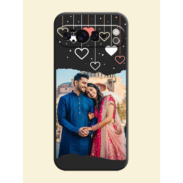 Love Hangings with Splash Wave Picture On Space Black Custom Soft Matte Mobile Back Cover - Google Pixel 10 Pro XL 5G