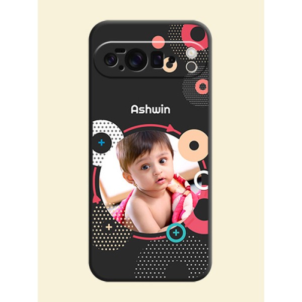 Multicoloured Round Image On Space Black Custom Soft Matte Mobile Back Cover - Google Pixel 10 Pro XL 5G