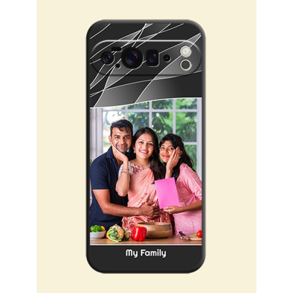 Mixed Wave Lines on Photo On Space Black Custom Soft Matte Mobile Back Cover - Google Pixel 10 Pro XL 5G