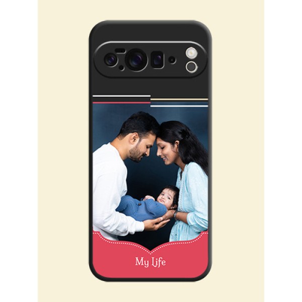 Classic Plain Design with Name On Space Black Custom Soft Matte Mobile Back Cover - Google Pixel 10 Pro XL 5G
