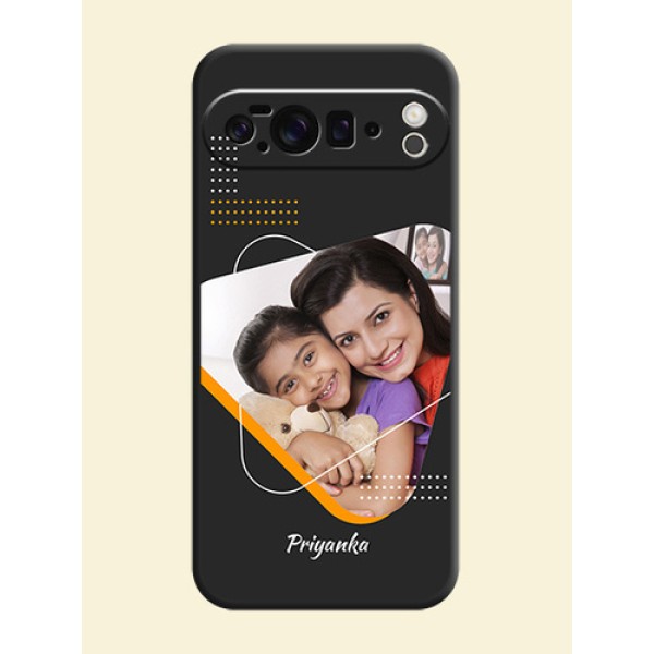 Yellow Triangle on Photo On Space Black Custom Soft Matte Mobile Back Cover - Google Pixel 10 Pro XL 5G