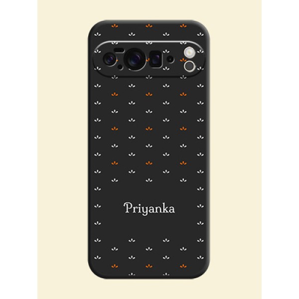 Simple Pattern With Custom Text On Space Black Custom Soft Matte Mobile Back Cover - Google Pixel 10 Pro XL 5G