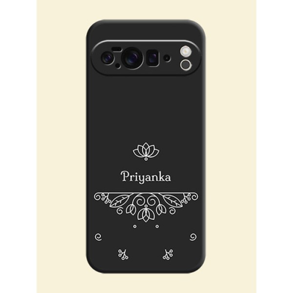 Lotus Garden Custom Text On Space Black Custom Soft Matte Mobile Back Cover - Google Pixel 10 Pro XL 5G