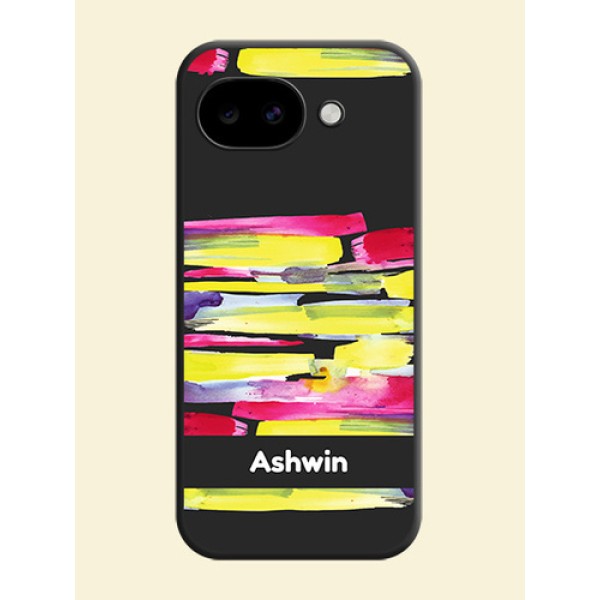 Brush Coloured On Space Black Custom Soft Matte Mobile Back Cover - Google Pixel 10A 5G