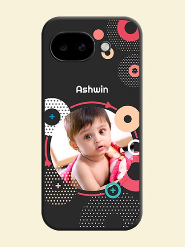 Multicoloured Round Image On Space Black Custom Soft Matte Mobile Back Cover - Google Pixel 10A 5G