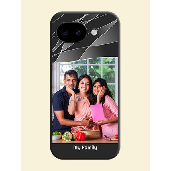 Mixed Wave Lines on Photo On Space Black Custom Soft Matte Mobile Back Cover - Google Pixel 10A 5G