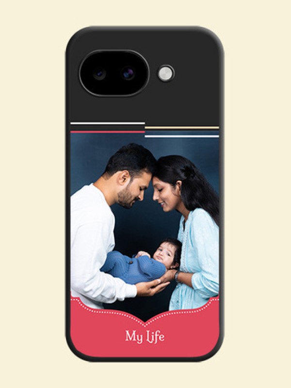 Classic Plain Design with Name On Space Black Custom Soft Matte Mobile Back Cover - Google Pixel 10A 5G