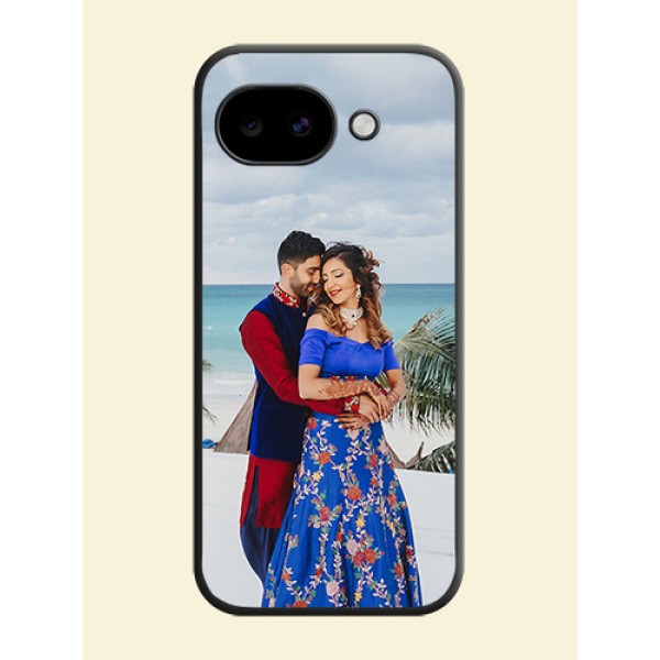 Full Single Pic Upload On Space Black Custom Soft Matte Mobile Back Cover - Google Pixel 10A 5G