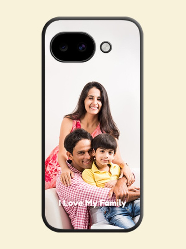 Full Single Pic Upload With Text On Space Black Custom Soft Matte Mobile Back Cover - Google Pixel 10A 5G