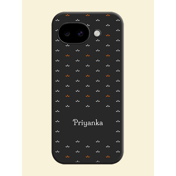 Simple Pattern With Custom Text On Space Black Custom Soft Matte Mobile Back Cover - Google Pixel 10A 5G