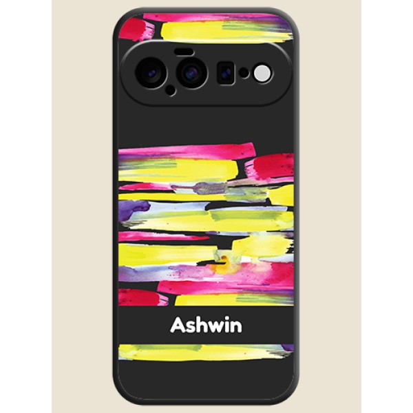 Brush Coloured On Space Black Custom Soft Matte Mobile Back Cover - Google Pixel 11 5G