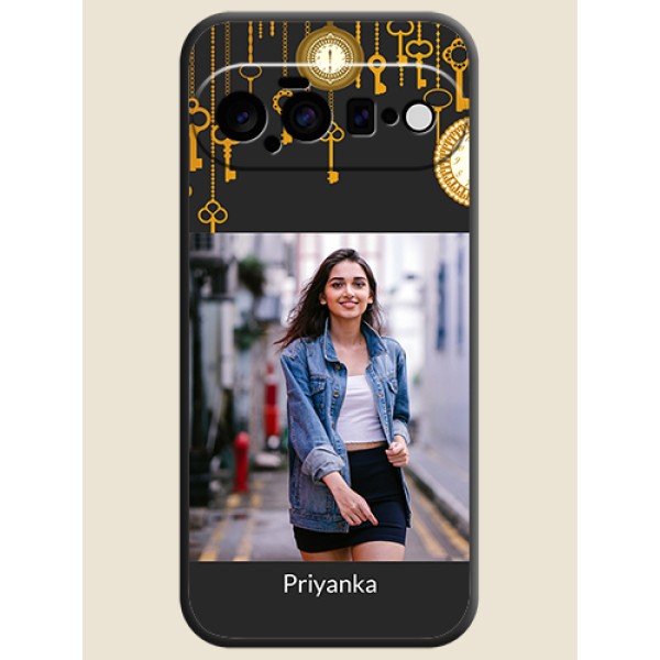 Decorative Design with Text On Space Black Custom Soft Matte Mobile Back Cover - Google Pixel 11 5G