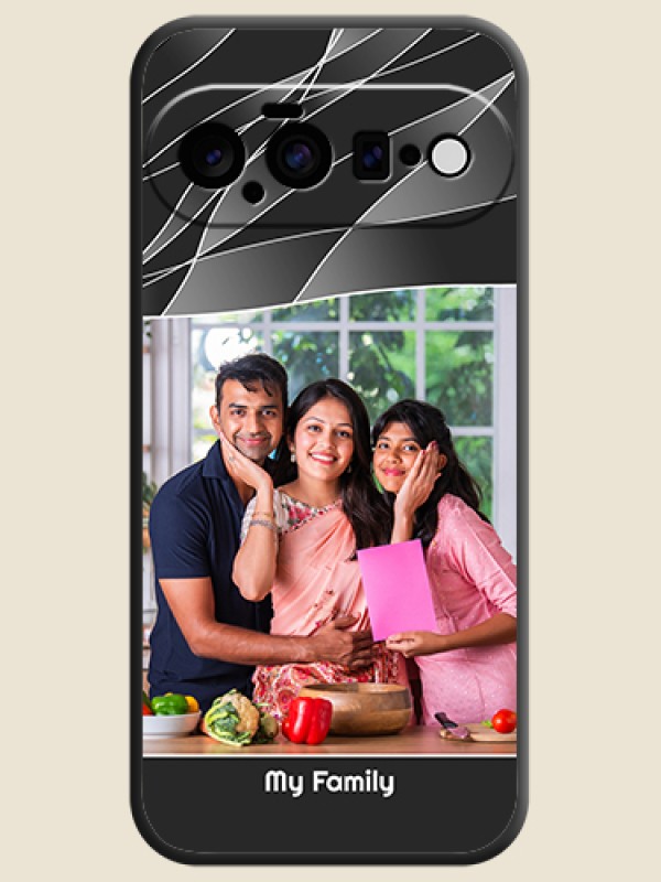 Mixed Wave Lines on Photo On Space Black Custom Soft Matte Mobile Back Cover - Google Pixel 11 5G